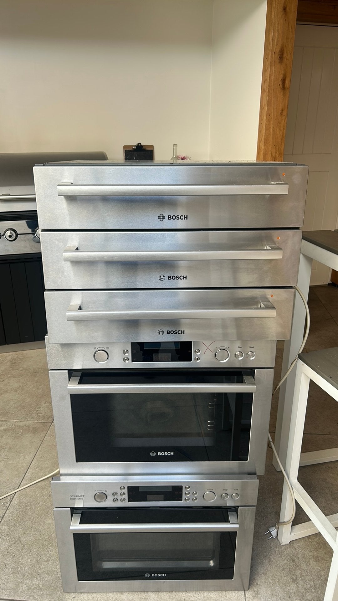3x Bosch warmhoudlade HZWE140, Ophalen of Verzenden, Gebruikt, Inbouw, Bosch