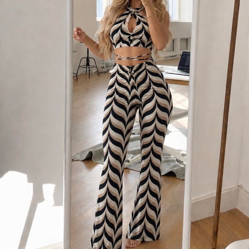 Giorgia 2-piece retro travel set, Kleding | Dames, Jumpsuits, Verzenden, Nieuw, Maat 36 (S), Zwart