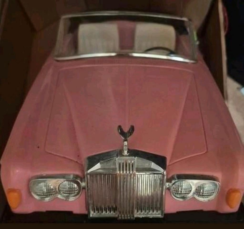 Vintage Barbie Rolls Royce cabrio – roze – mooie staat, Ophalen, Gebruikt