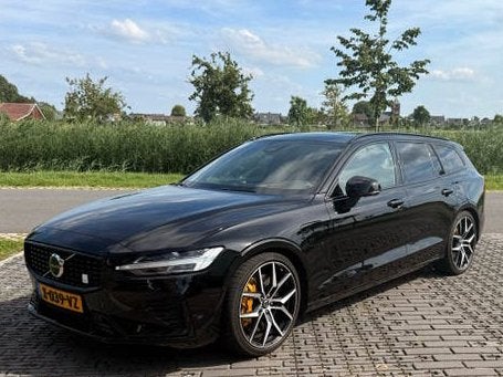 Volvo V60 T8 Polestar Twin Engine 455 AWD Aut 2023 Zwart, Automaat, Leder en Stof, Zwart, Vierwielaandrijving