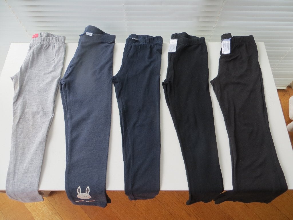 5 Leggings Blauw Zwart Flared Hema Lupilu Zeeman Mt 110/116, Broek, Meisje, Ophalen of Verzenden, Zo goed als nieuw