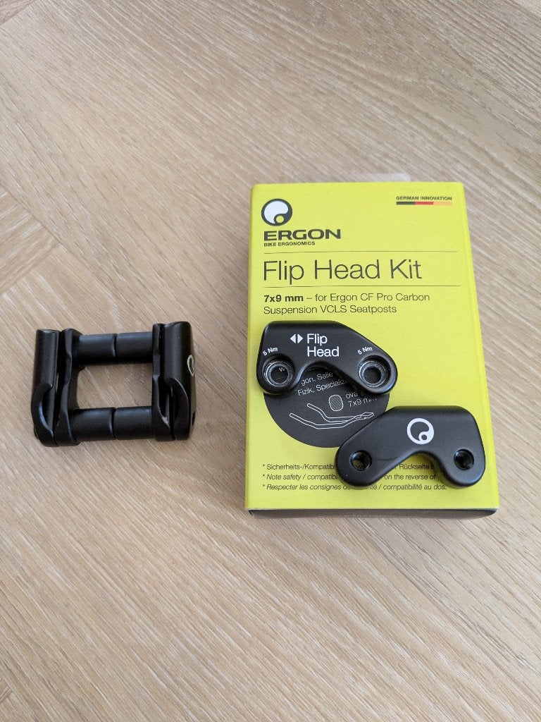 Ergon zadelklem voor ronde rails + kit voor ovale rails, Fietsen en Brommers, Fietsonderdelen, Gebruikt, Overige typen, Ophalen of Verzenden