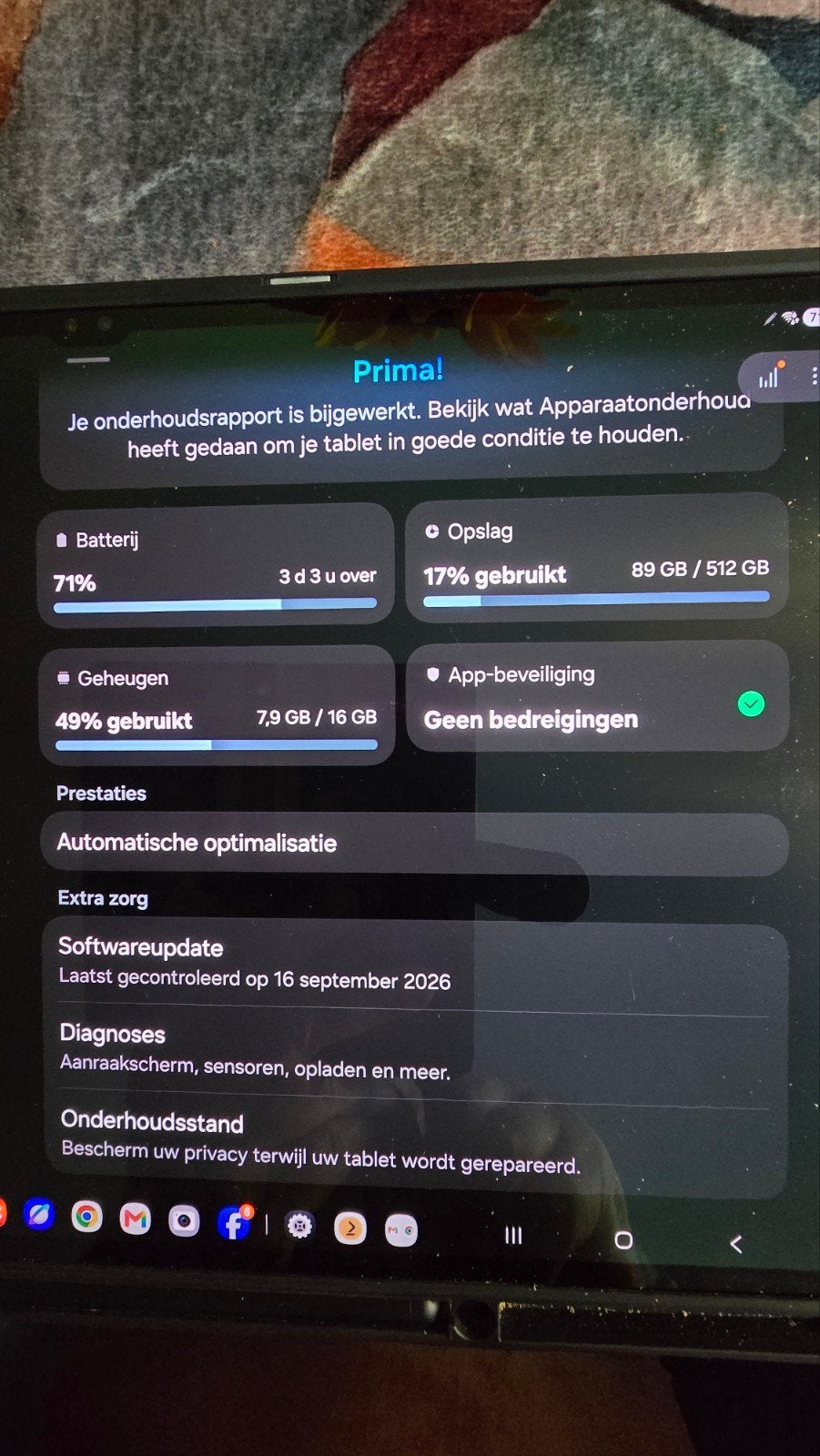 Samsung Galaxy Tab S8 Ultra 16 gb 512 gb 5G met, Computers en Software, Galaxy Tab S8 Ultra, 13 inch of meer, Ophalen of Verzenden