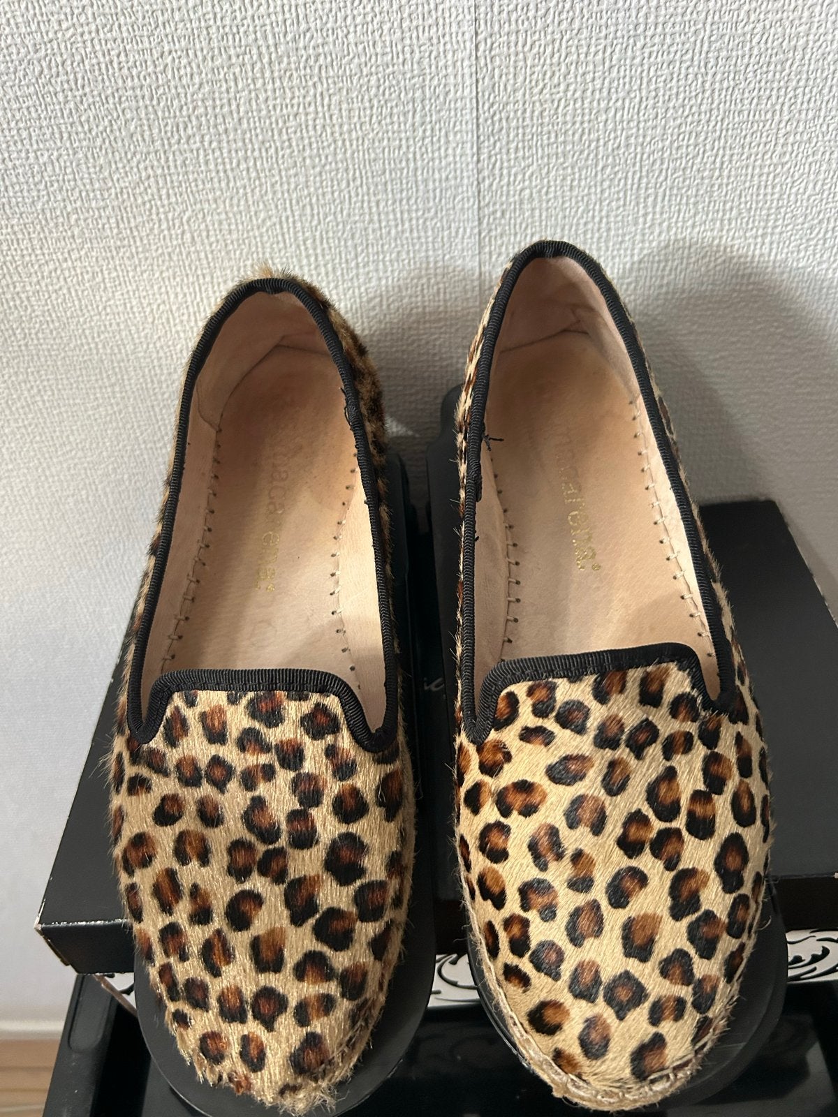 Macarena espadrille-instappers mocassin loafer luipaardprint, Ophalen, Bruin, Zo goed als nieuw, Espadrilles of Moccasins