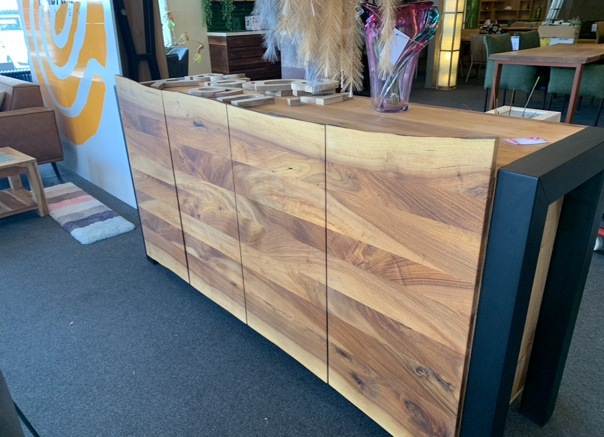 Dressoirs walnoot hout, Huis en Inrichting, Kasten | Dressoirs, Ophalen, Modern design, 150 tot 200 cm, Nieuw
