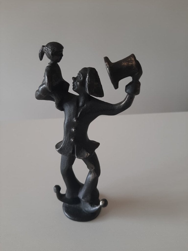 Bronzen Cliniclown met Sophietje, CORRIE AMMERLAAN, Ophalen of Verzenden, Zo goed als nieuw, Mens