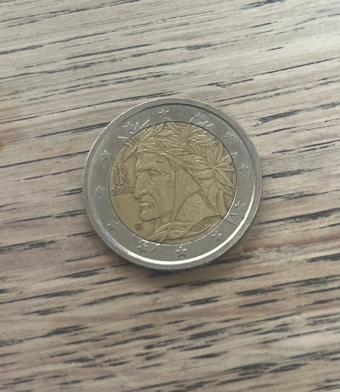 Zeldzame 2 euro munt 2002 Italië Dante Alighieri, Ophalen of Verzenden, Italië, 2 euro