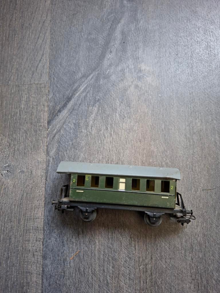Marklin treinwagon legergroen, Ophalen, Wisselstroom, Gebruikt, Wagon