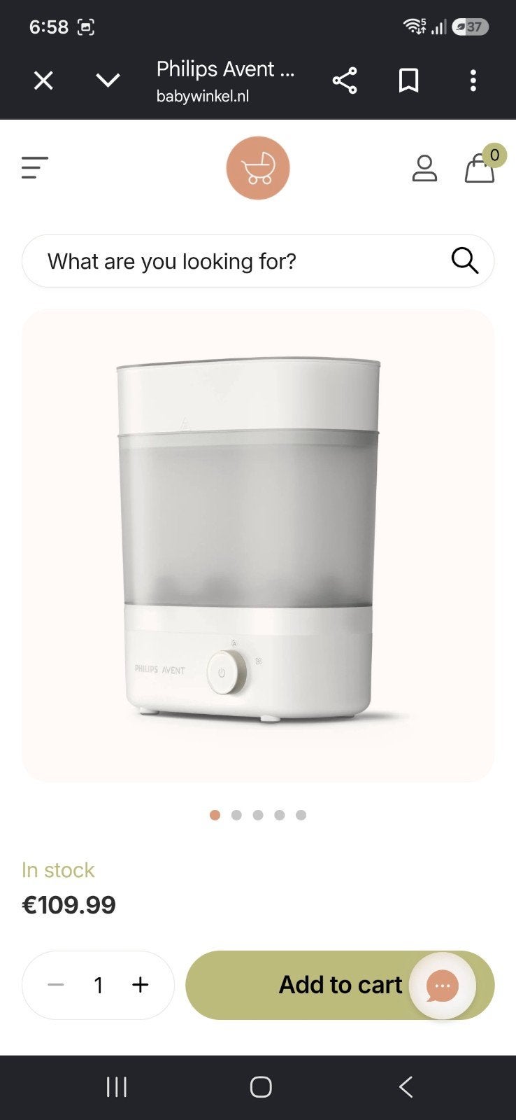 Philips Avent Sterilisator - Zo goed als nieuw, Ophalen of Verzenden