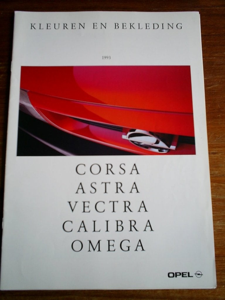 Opel Kleuren en Bekleding 10 / 1992 20 pag., Verzenden, Zo goed als nieuw, Opel