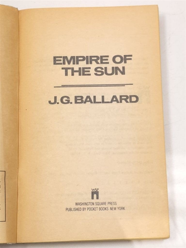 Empire of the Sun — J.G. Ballard, WOII Roman 1984, Ophalen of Verzenden, Gelezen