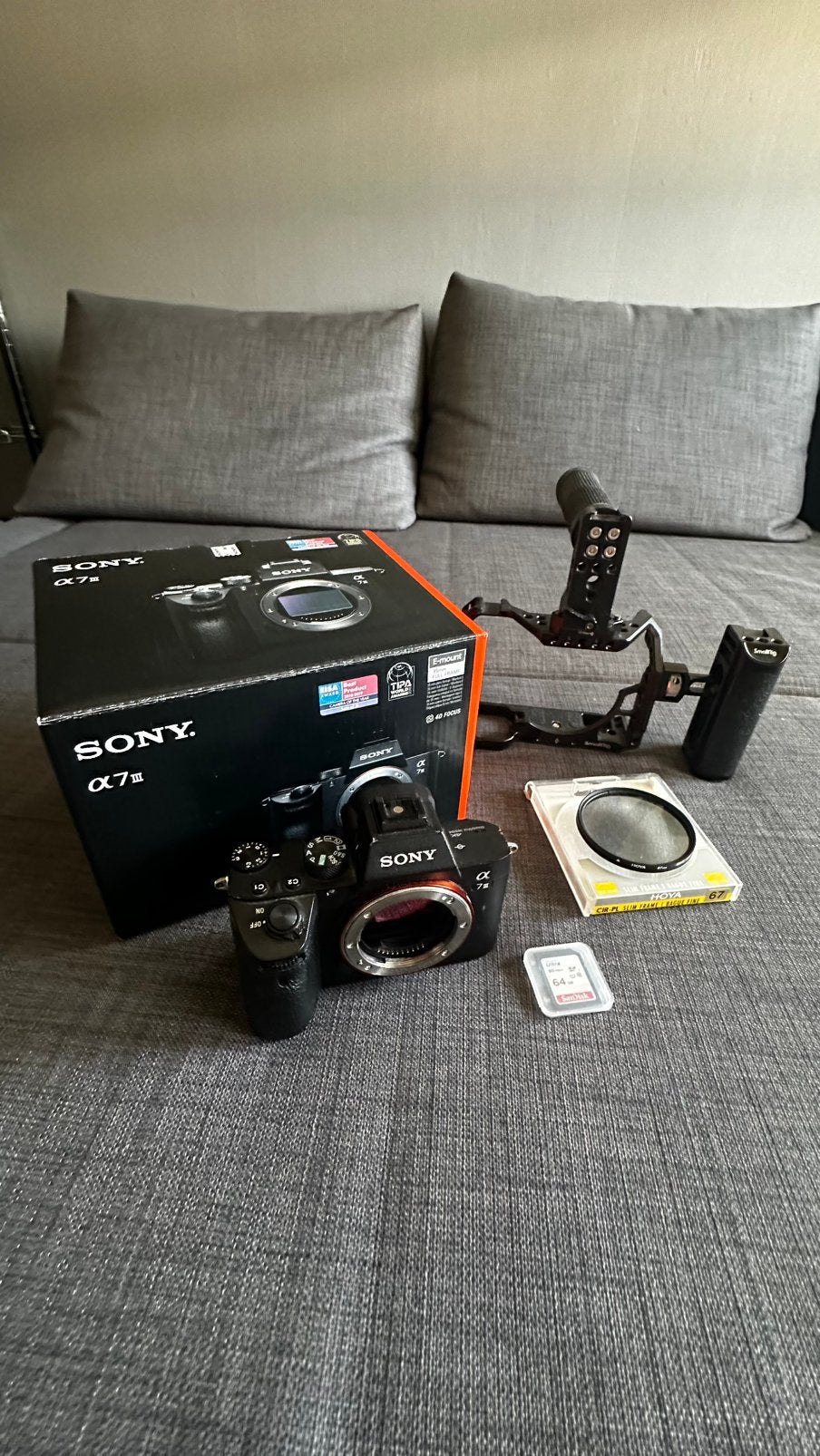 Sony A7 III + SmallRig Cage + accessoires | Zeer nette staat, Ophalen of Verzenden, Zo goed als nieuw