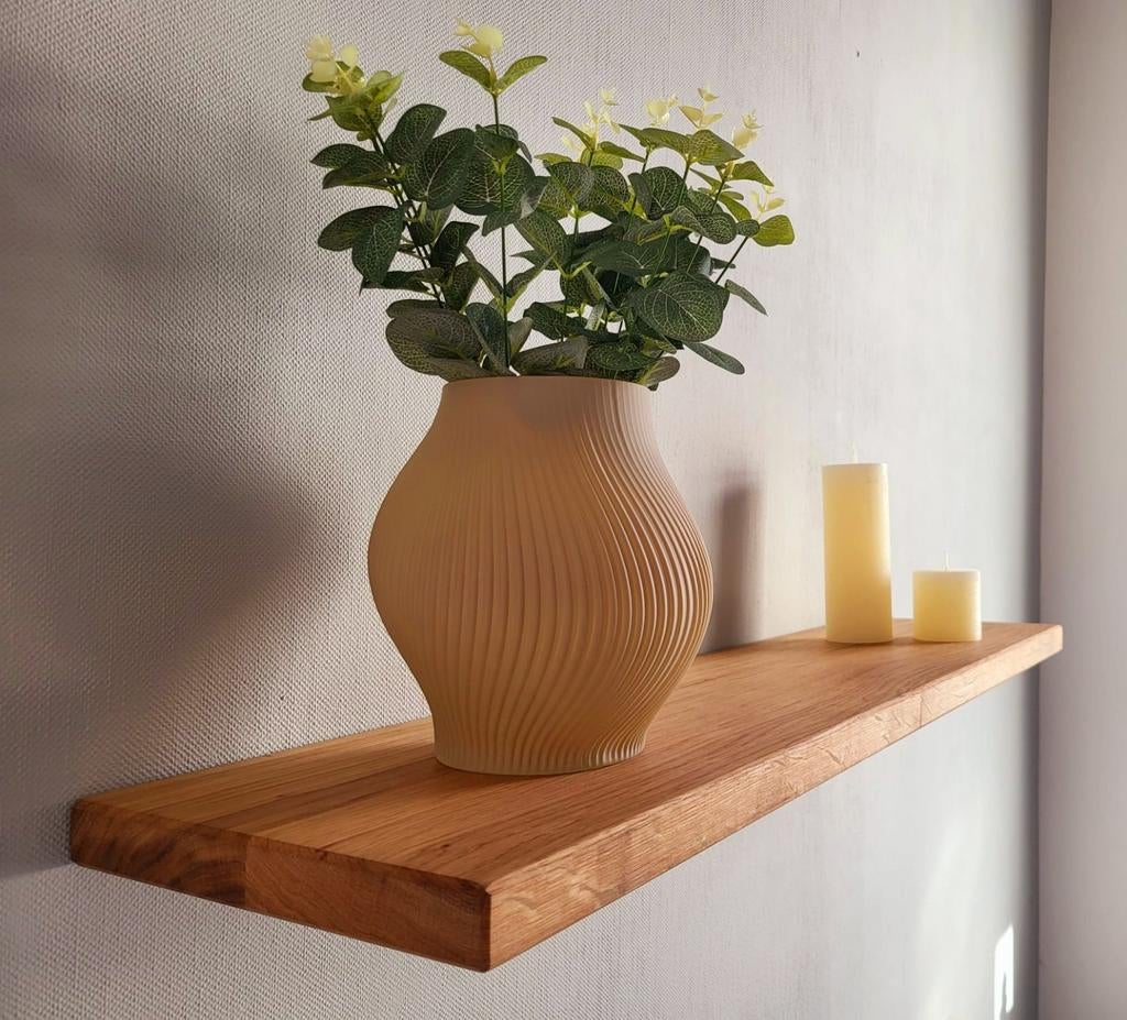 Massief eiken wandplank 120 cm – 30mm dik – Direct leverbaar, Ophalen of Verzenden, Nieuw