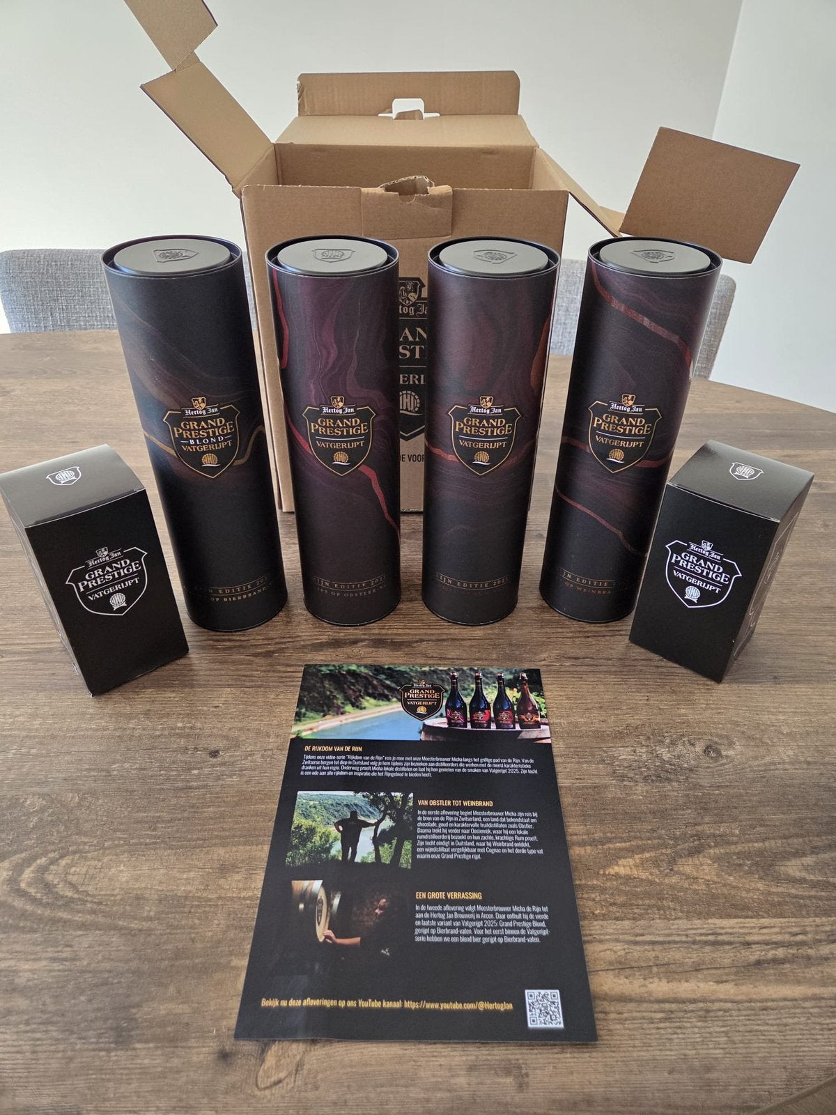 Hertog Jan Grand Prestige Vatgerijpt 2025 - De Rijn, Verzamelen, Ophalen, Zo goed als nieuw, Flesje(s), Hertog Jan