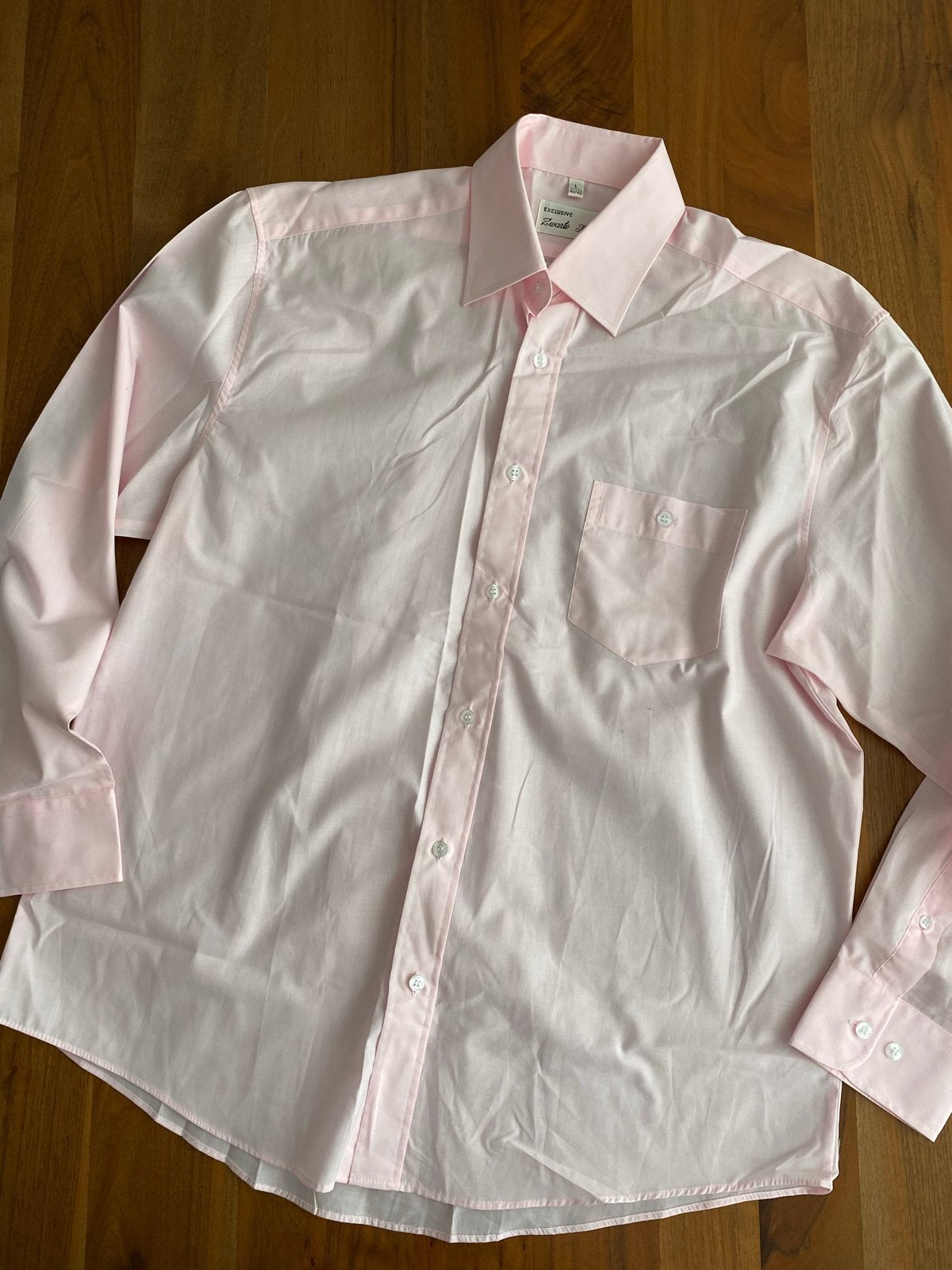 Roze overhemd Zwarte Tulp, maat L (41/42), Kleding | Heren, Overhemden, Ophalen of Verzenden, Zo goed als nieuw, Roze, Halswijdte 41/42 (L)