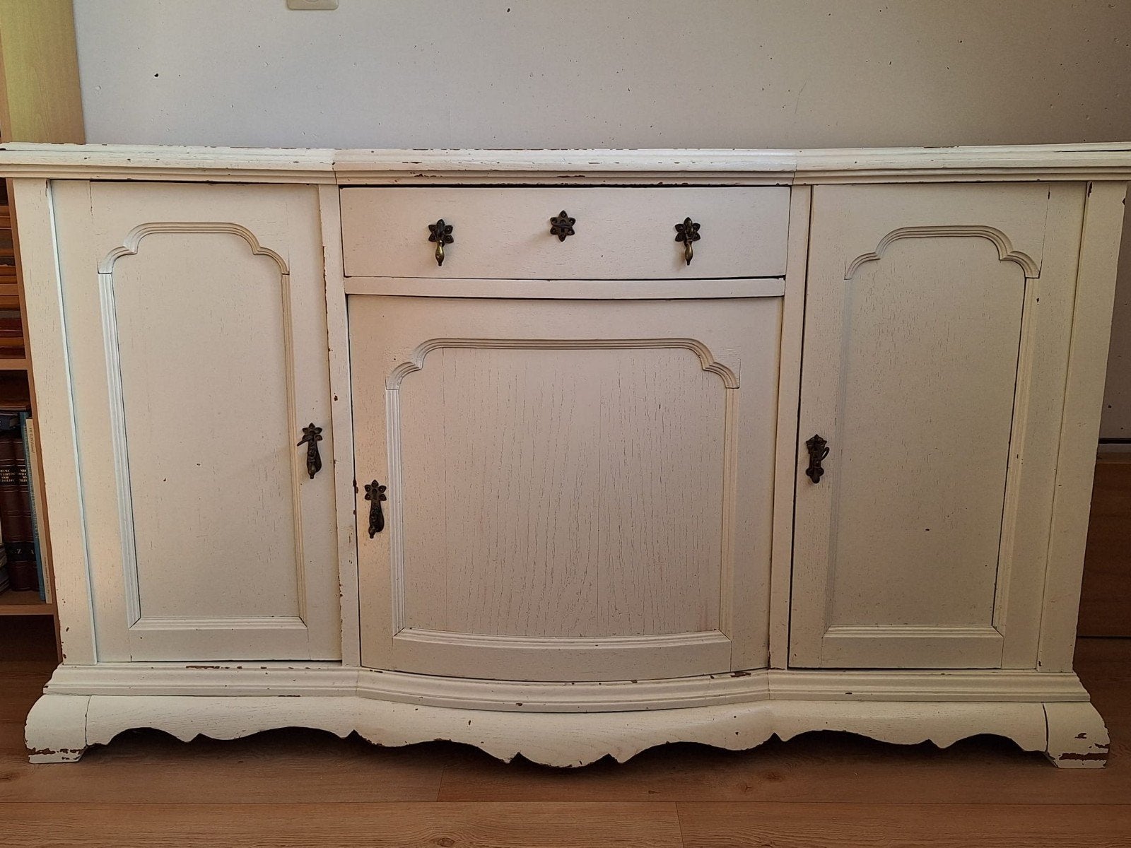 kast vintage dressoir B 140 x D 49 x H 80 cm, Gebruikt, Ophalen of Verzenden, Vintage antiek, 25 tot 50 cm