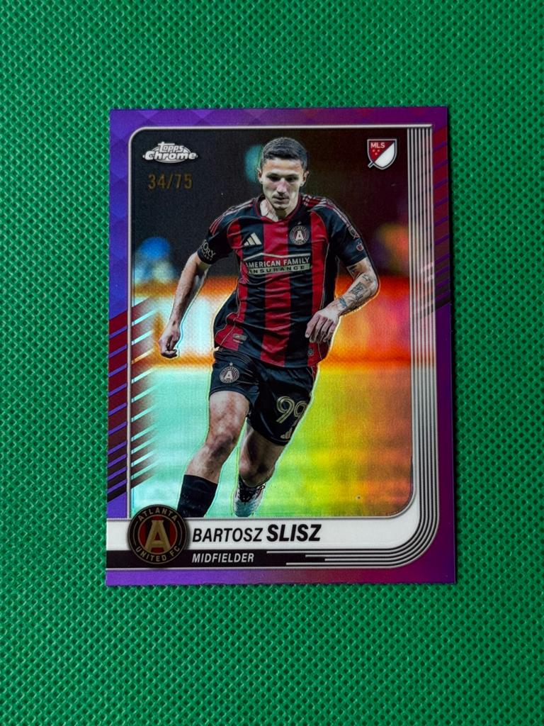 Bartosz Slisz #168 Atlanta United Topps Chrome MLS 2024 /75, Ophalen of Verzenden, Zo goed als nieuw, Plaatje