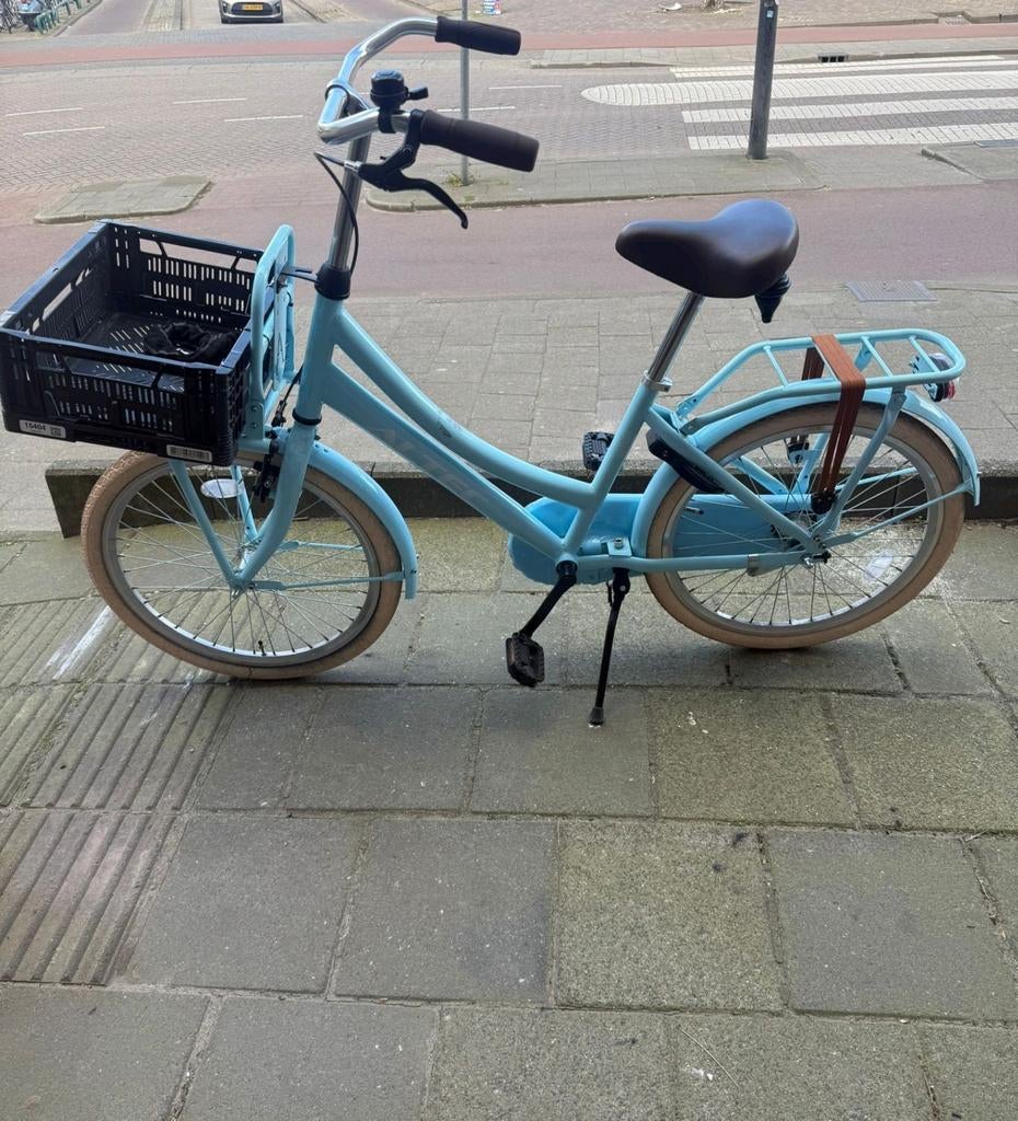 Altec kinderfiets 22 inch blauw met mandje en slot, Ophalen of Verzenden, Zo goed als nieuw, 20 inch of meer, Altec