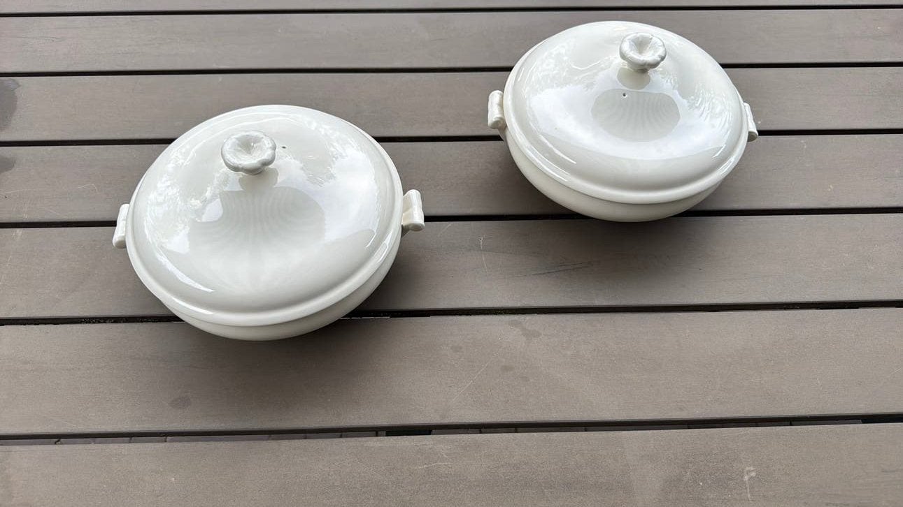 Wedgwood Queens Ware dekschalen, Ophalen of Verzenden, Zo goed als nieuw, Porselein