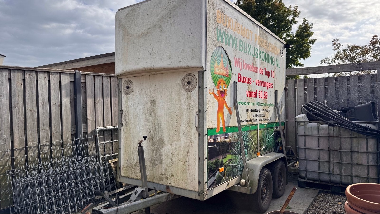 Tandemasser aanhangwagen voor 4 Deense karren, laadklep, Ophalen, Gebruikt