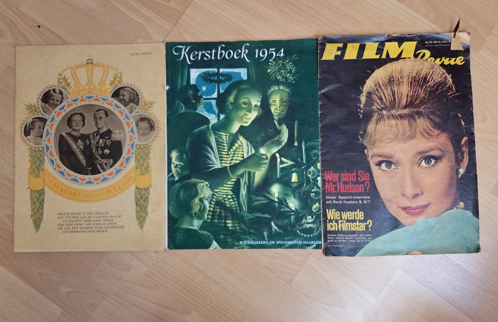 Vintage tijdschriften: Film Revue, Kerstboek 1954, Royalty, Boeken, Tijdschriften en Kranten, Ophalen, Gelezen, Muziek, Film of Tv