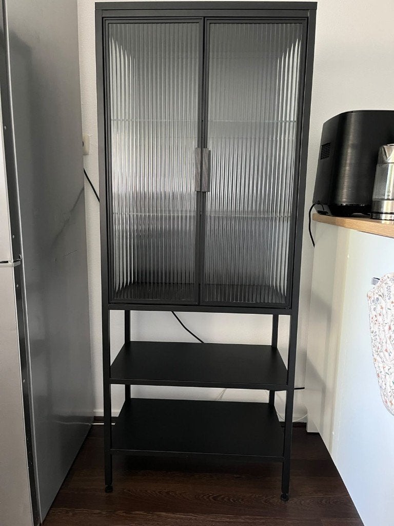 Display cabinet with 2 doors, Ophalen, Met deur(en), 100 tot 150 cm, Nieuw