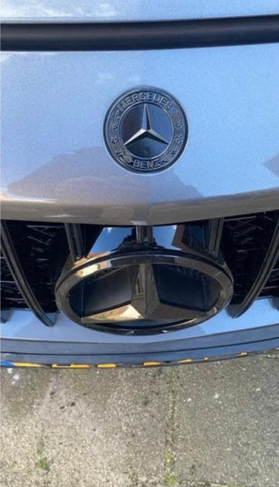 Mercedes ster motorkap glans zwart E-klasse C-klasse cla a45, Ophalen of Verzenden, Nieuw