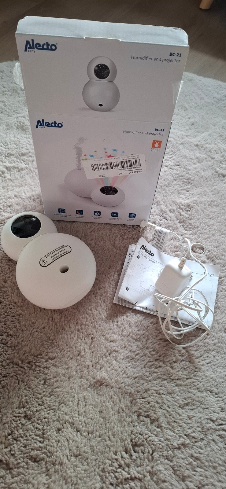 Alecto luchtbevochtiger en projector, Ophalen, Zo goed als nieuw, Lamp