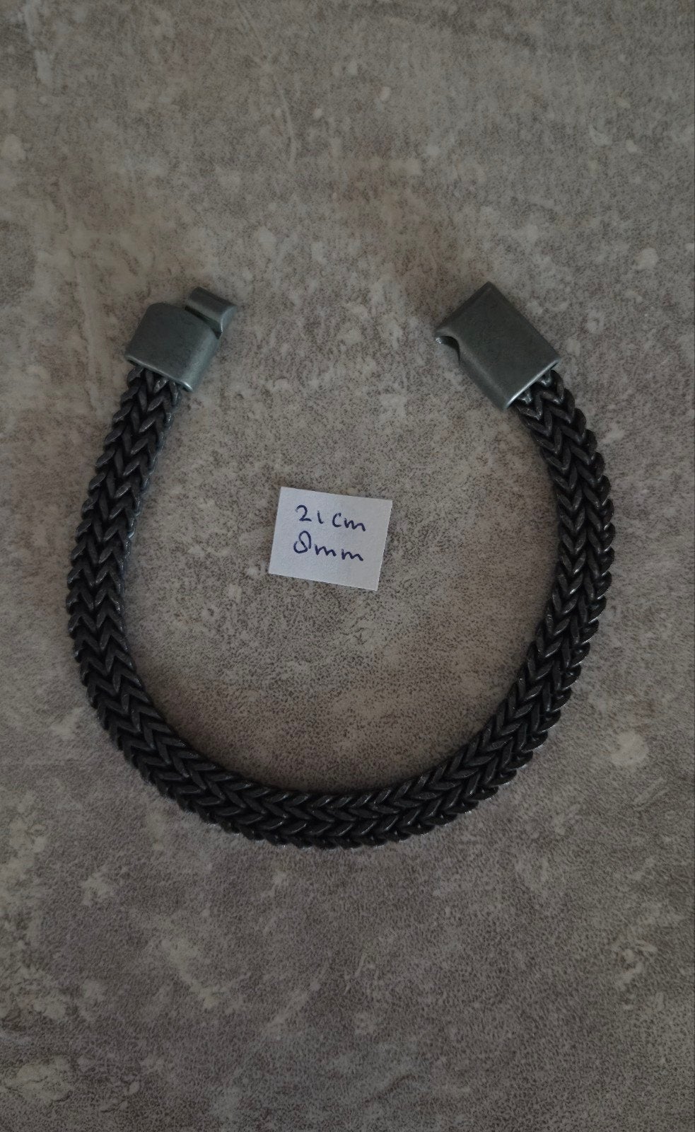 Exclusieve Vikings armband - 21 cm, 9 mm, Ophalen of Verzenden, Nieuw, Zwart, Staal