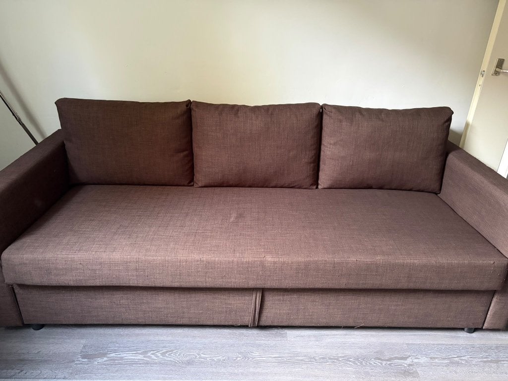 Ikea FRIHETEN 3 seat sofa bed with storage, Ophalen, Gebruikt, 100 tot 125 cm, Driepersoons