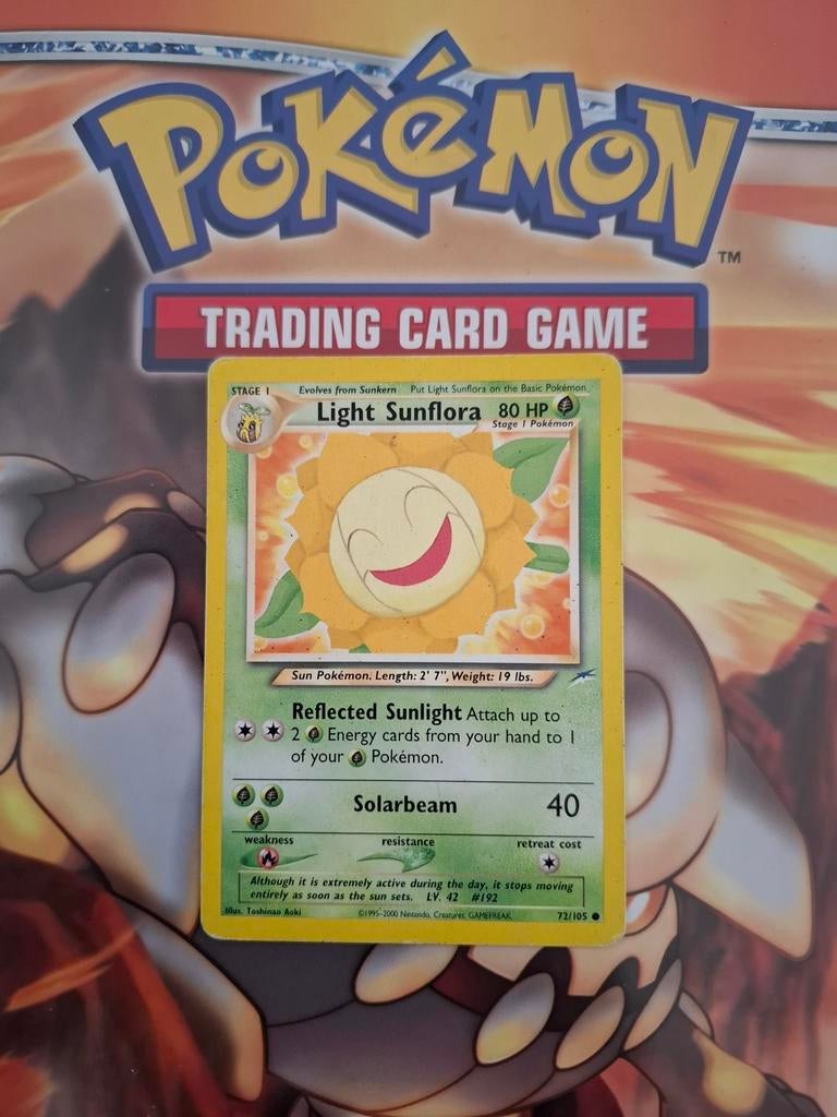 Light Sunflora 72/105 Neo Destiny pokemon kaart, Ophalen of Verzenden, Gebruikt, Losse kaart