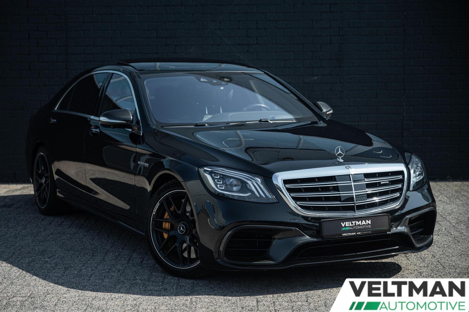 Mercedes S-klasse AMG 63 4Matic+ Lang Premium Plus PANO BURM, Gebruikt, Zwart, Leder, 129 €/maand