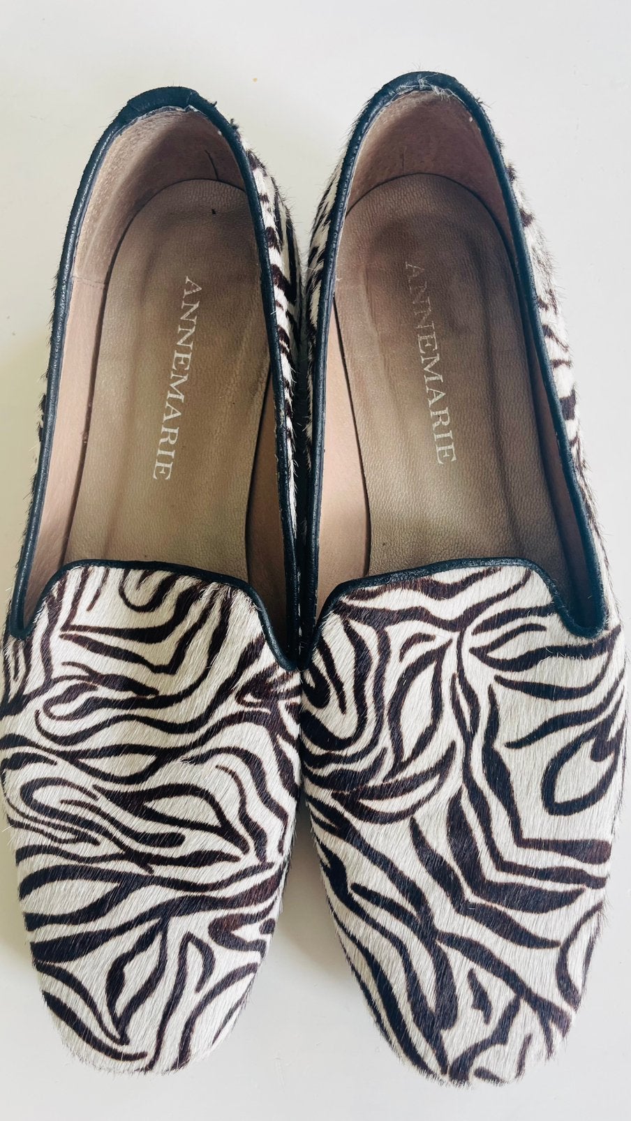 Te koop: leren loafers, print, maat 40, Ophalen of Verzenden, Zo goed als nieuw, Zwart, Instappers