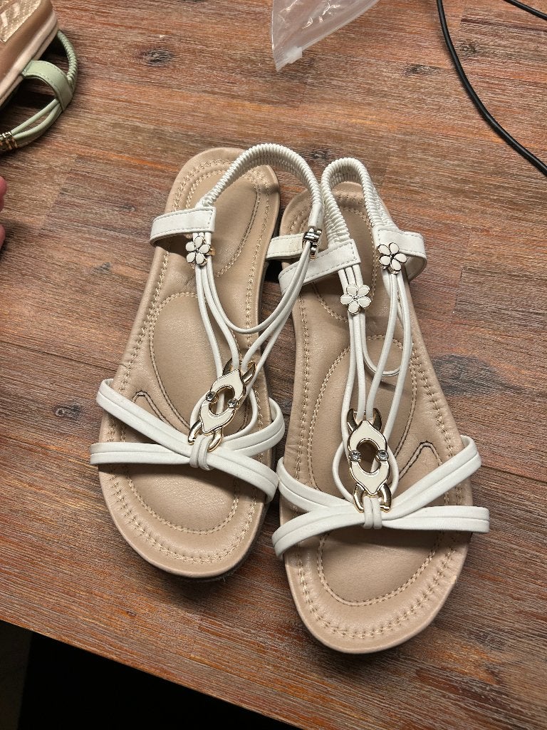 Sandalen wit maat 42, Wit, Gedragen, Sandalen of Muiltjes, Ophalen of Verzenden