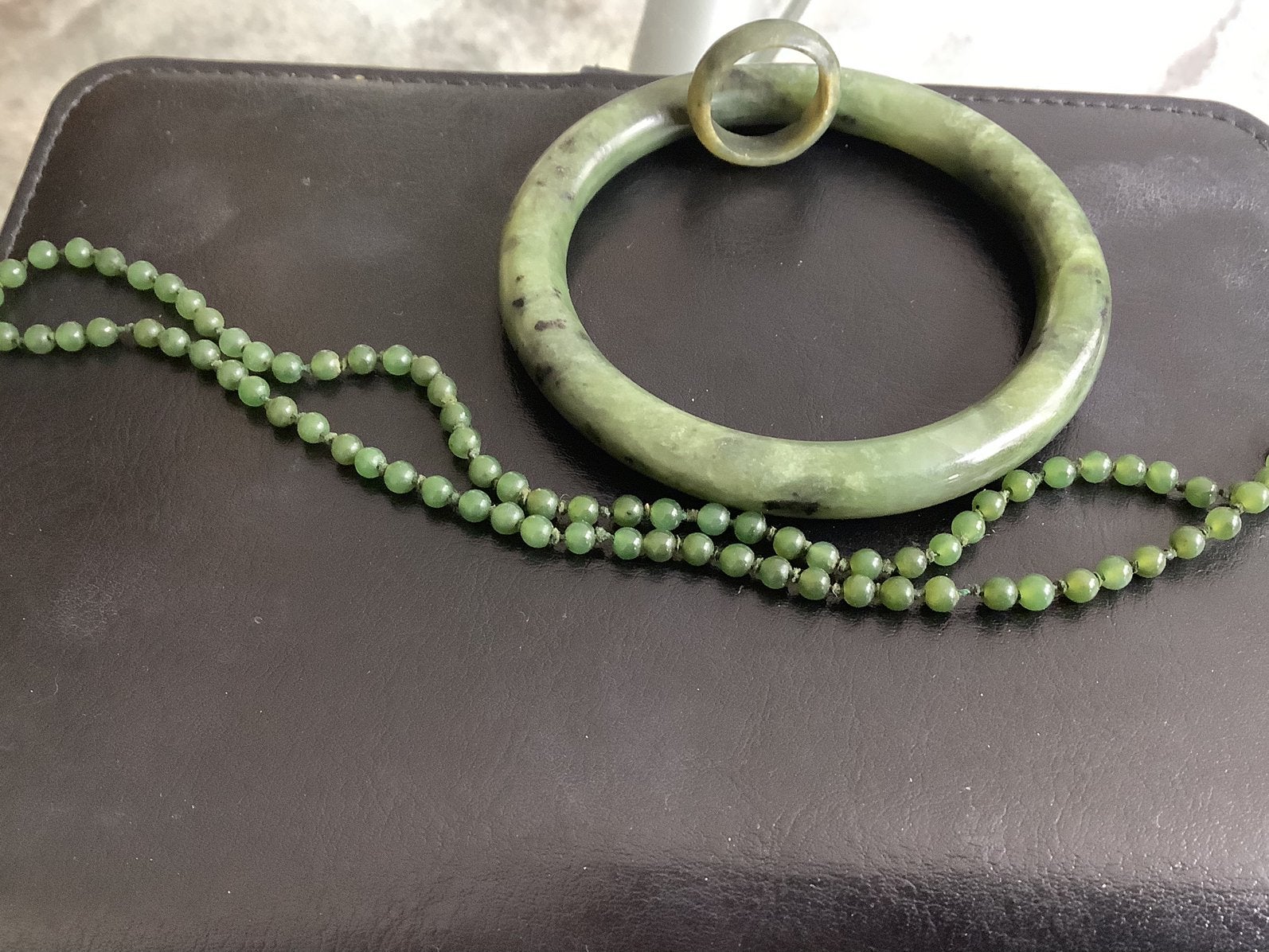 Jade compleet sieraden setje, Ophalen of Verzenden, Zo goed als nieuw, Groen, Zilver