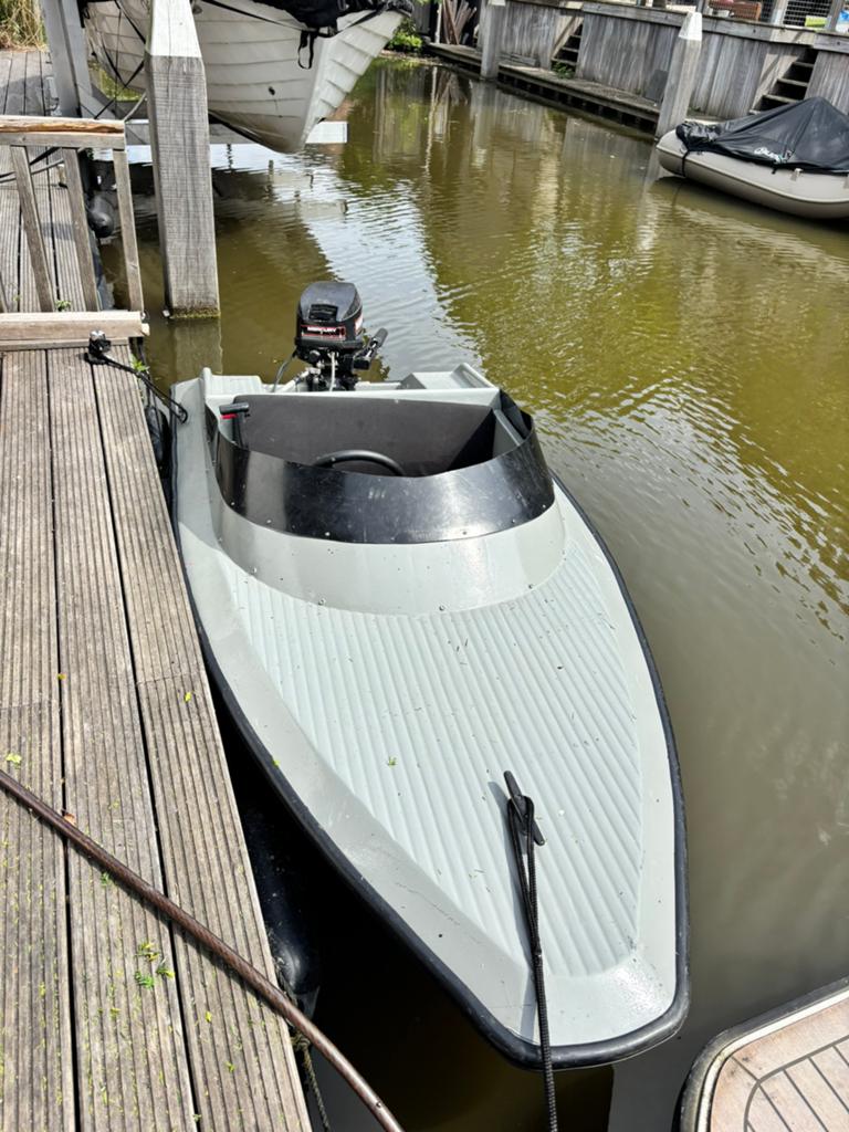 Spitfire bootje met 6pk Mercury motor, Watersport en Boten, Overige merken, Gebruikt, Buitenboordmotor, Tot 1.00 meter
