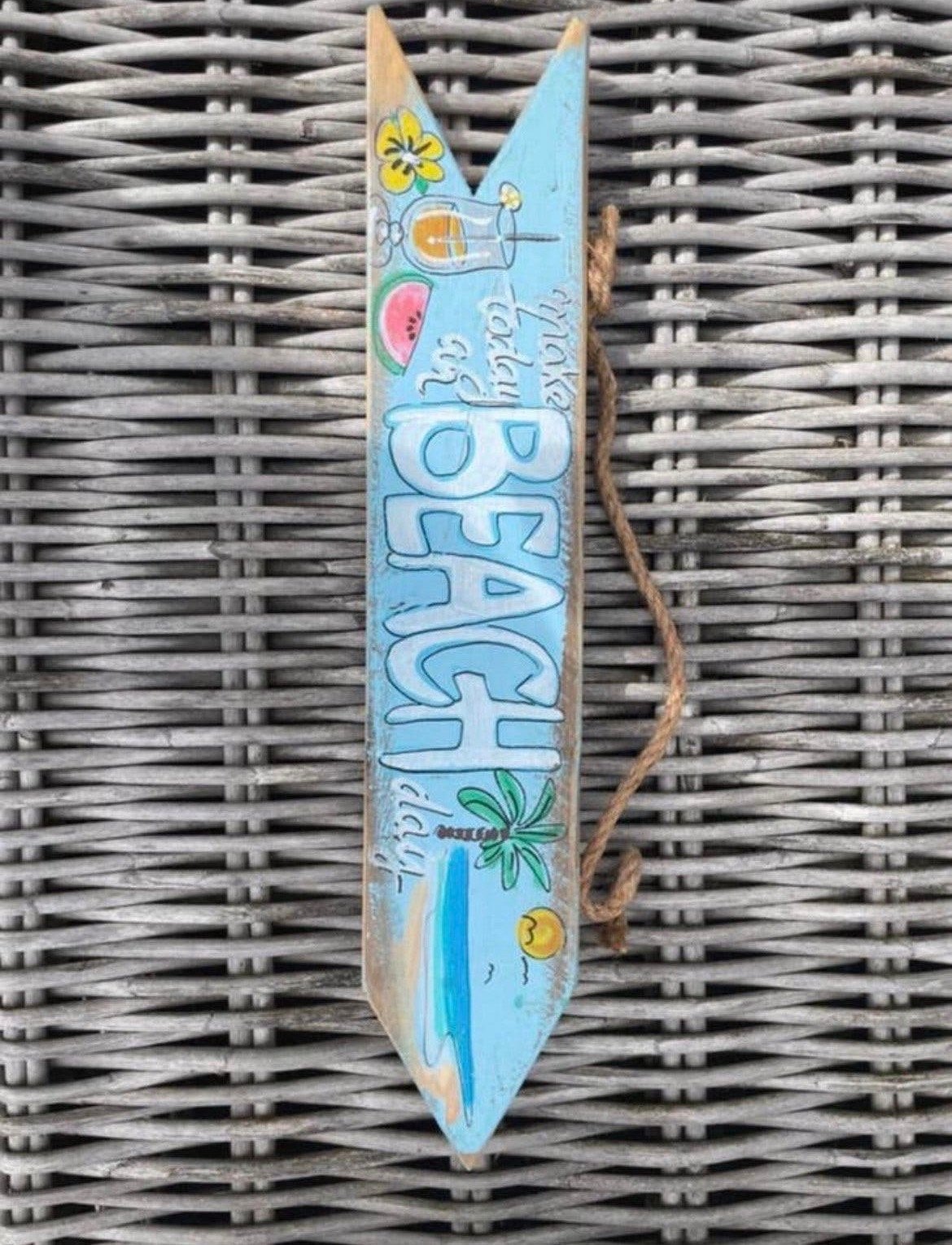 Ibiza Tuinhanger Hout 50cm Breed - Strand Decoratie, Ophalen, Nieuw