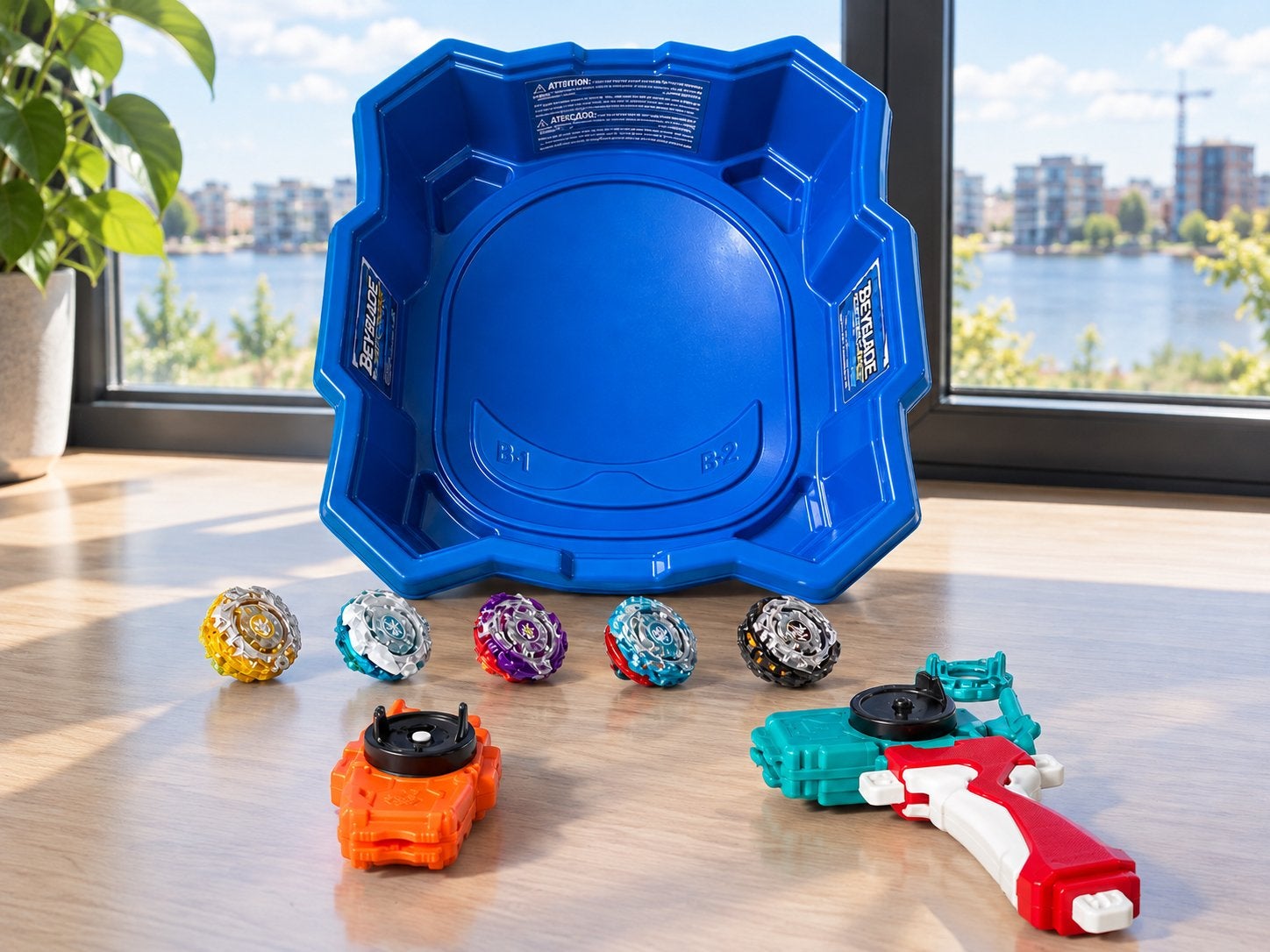 Beyblade Burst Arena Set met 5 Beyblades en 2 Starters, Ophalen, Zo goed als nieuw, Jongen of Meisje