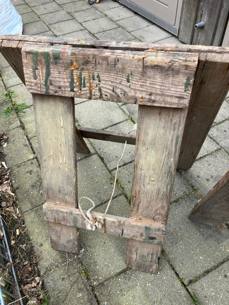 Set Vintage schragen, Antiek en Kunst, Ophalen