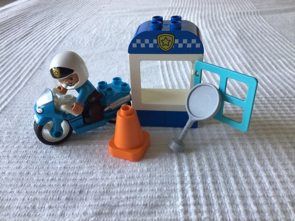 Duplo politie met motor, Ophalen, Gebruikt, Duplo