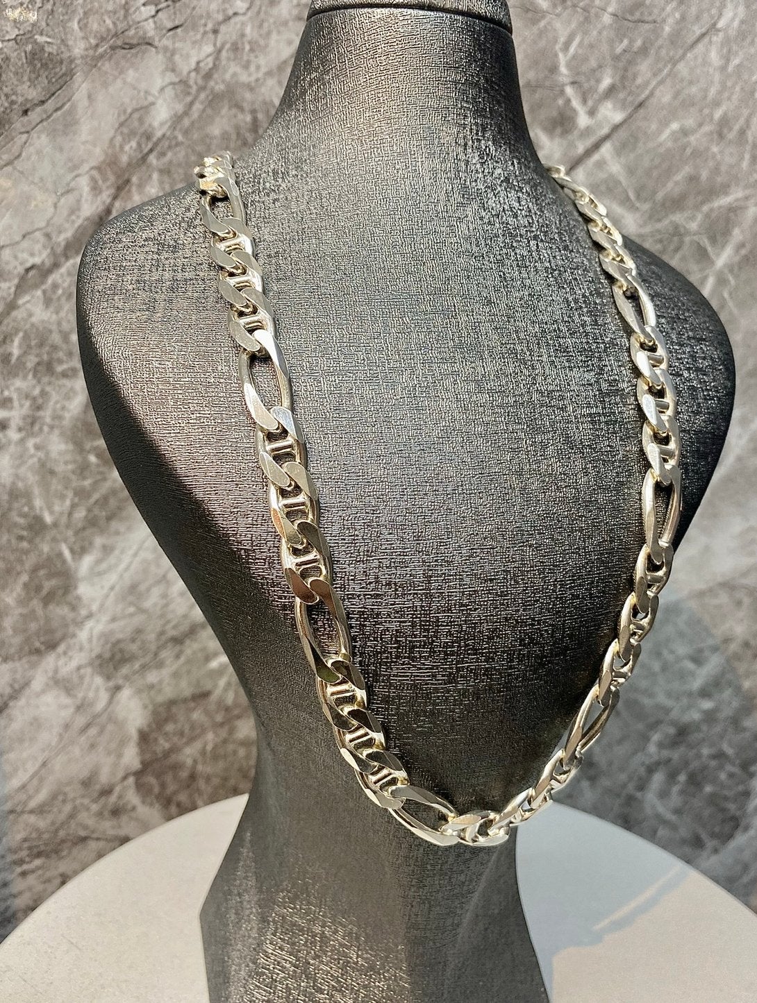 925 Zilveren Massieve Figaro Ketting, Ophalen of Verzenden, Nieuw, Zilver, Zilver