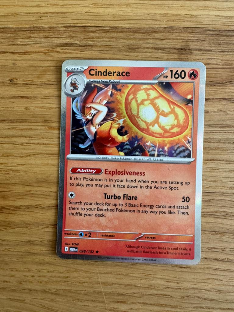 Pokémon Kaart Cinderace 160 HP - Zo goed als nieuw, Ophalen of Verzenden, Zo goed als nieuw, Losse kaart