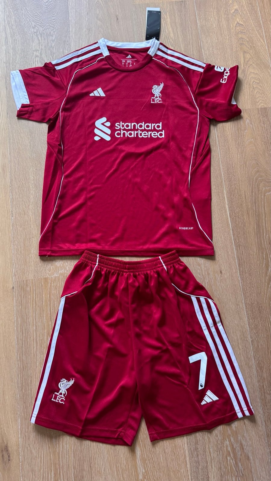 Liverpool thuisshirt en broekje Wirtz #7 - Maat 164, Maat XS of kleiner, Ophalen of Verzenden, Nieuw, Set