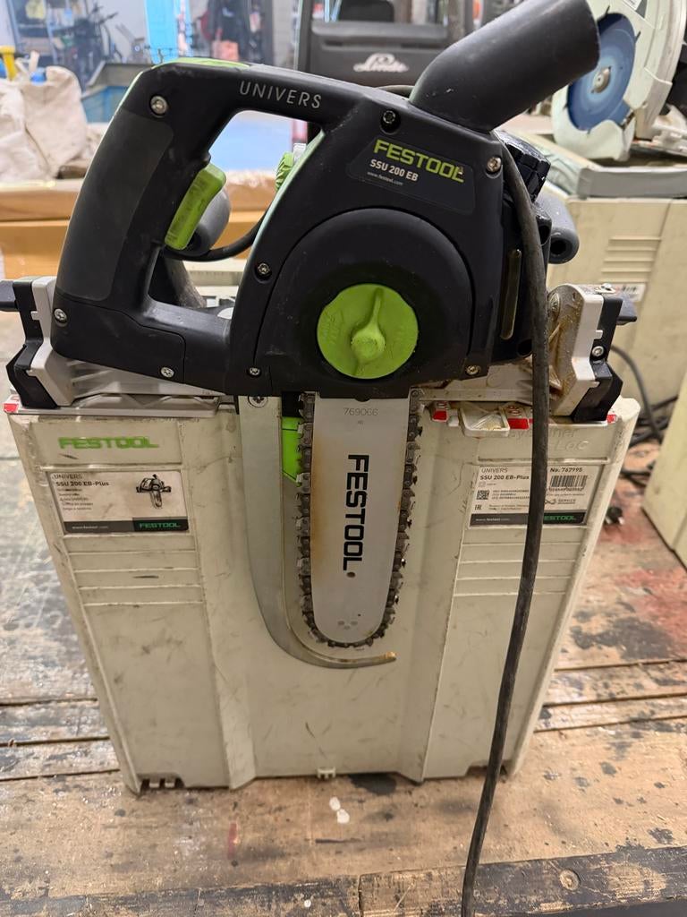 Festool Kettingzaag SSU 200 EB-Plus - zwaardzaag, Doe-het-zelf en Verbouw, 70 mm of meer, Kettingzaag, Ophalen of Verzenden, Zo goed als nieuw