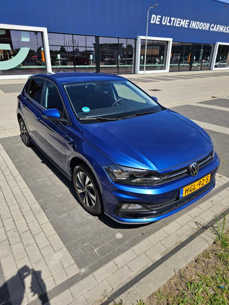 Volkswagen Polo 1.0 TSI 110pk 7-DSG 2020 Blauw, Auto's, Euro 5, Stof, Zwart, Blauw