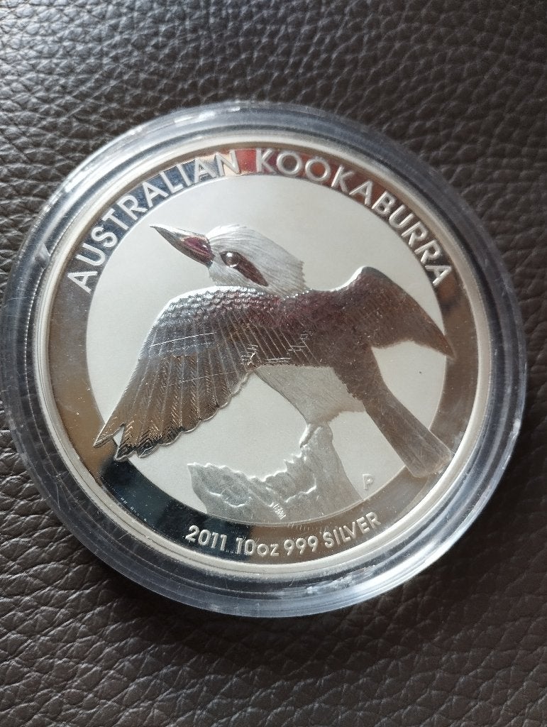 10 oz.999 zilver Kookaburra 2011, Ophalen, Losse munt, Zilver