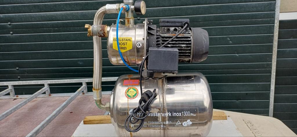 HP Wasserwerk Inox 1300 Plus Hydrofoorpomp, Tuin en Terras, Waterpompen, Ophalen, Gebruikt, Elektrisch, Hydrofoorpomp