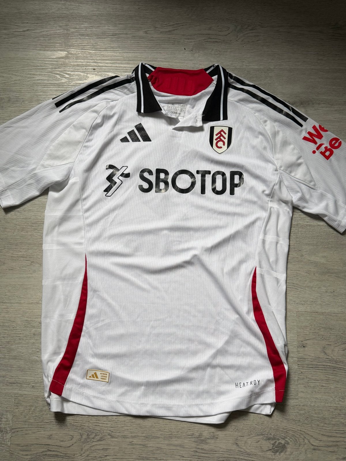 Kenny Tete Adidas Fulham Thuisshirt Maat XL Muscle Fit, Wit, Ophalen of Verzenden, Voetbal, Maat 56/58 (XL)