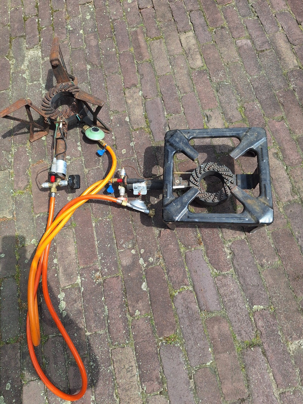 twee wok branders, Witgoed en Apparatuur, Kookplaten, Ophalen of Verzenden, Gebruikt, Vrijstaand, Gas