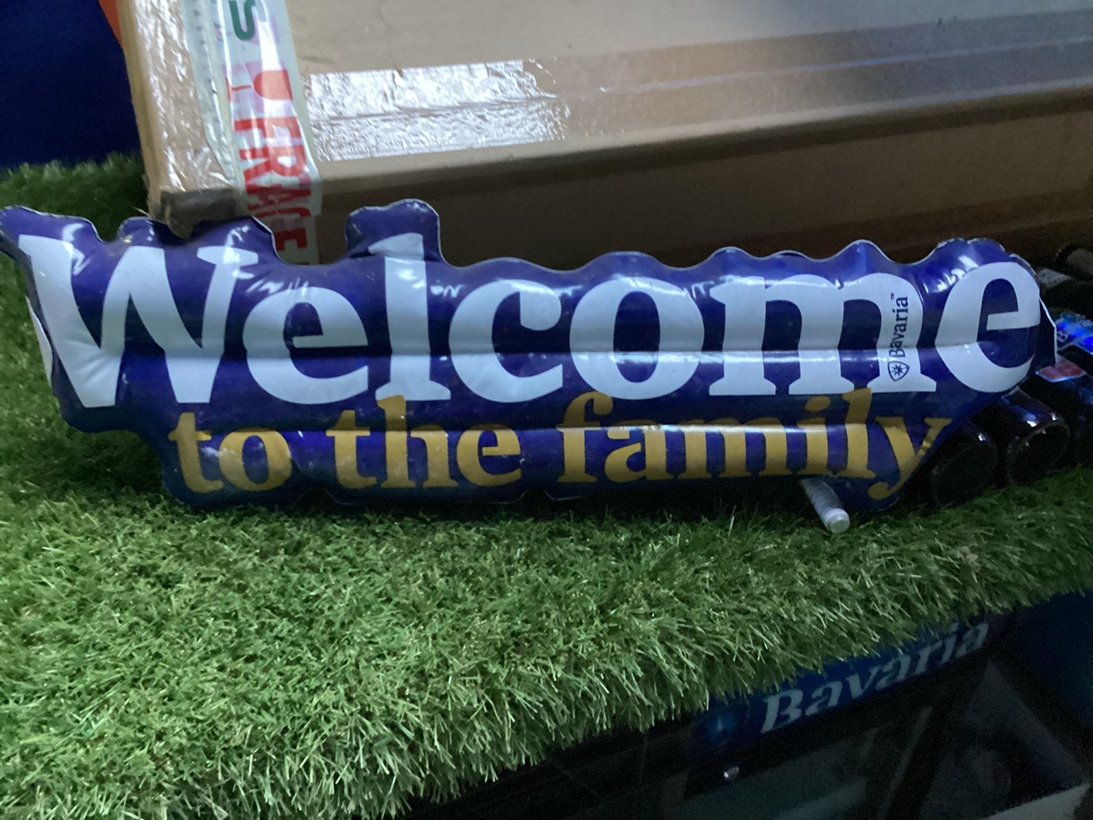 Bavaria welcome, Ophalen of Verzenden, Zo goed als nieuw, Reclamebord, Plaat of Schild, Bavaria